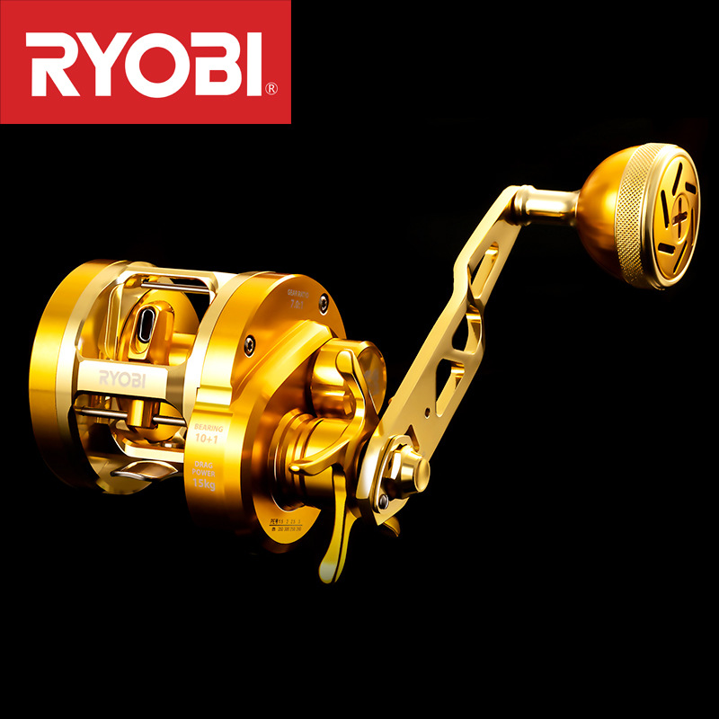 Ice Fishing Line - Mulinello a tamburo per slow-jigging Ryobi