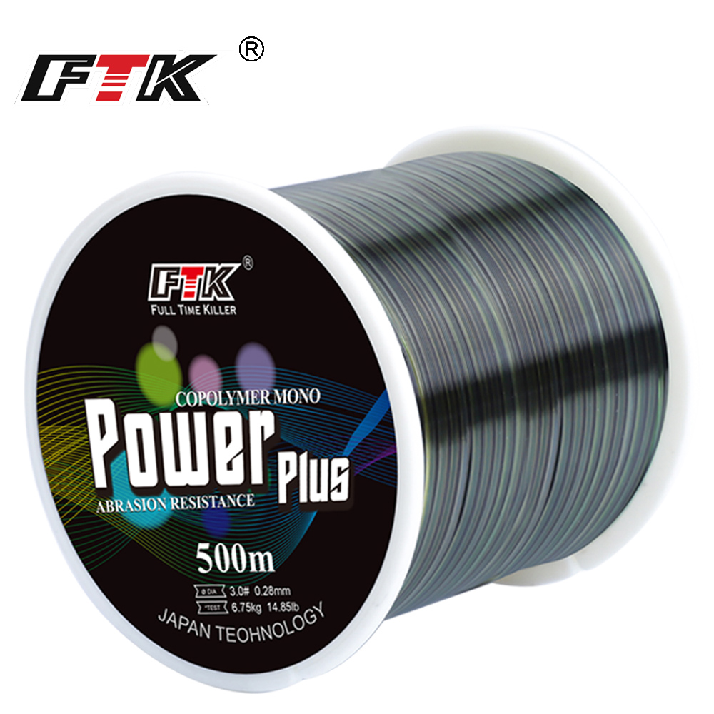 Fluorocarbon Line - FTK 500M Lenza da pesca invisibile